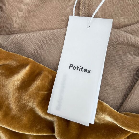 Reformation Gold Velvet Strapless Maxi Dress | Size XSP - Picture 8 of 9